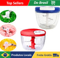 Mini Manual Food Processor Large 5 Blades 900ml - Neverdie