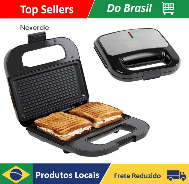 750W Inox 110V Hot Plate Sandwiches Electric Nonstick Grill Sandwiches-Neverdie Store