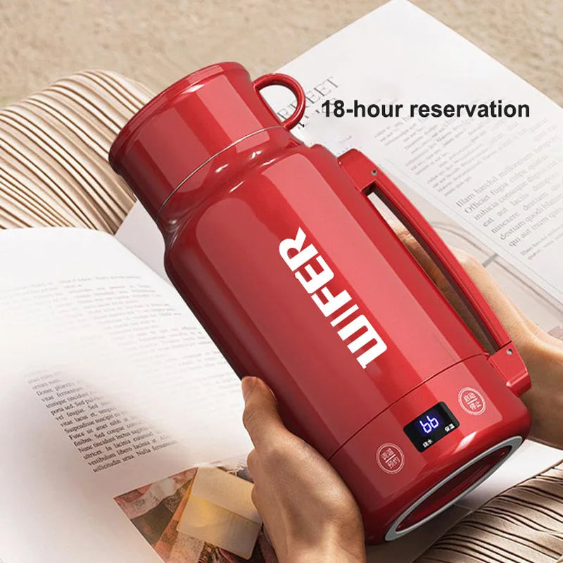 New LED Digital Display Electric Kettle Portable Portable Heat Preservation Electric Kettle Travel Home 1L Boiling Water Cup