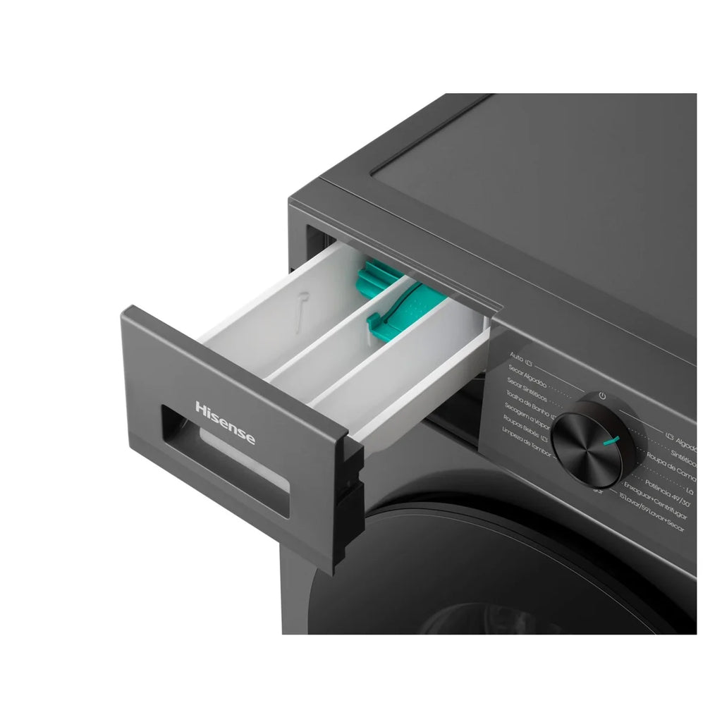 HISENSE WASH AND DRY WD1I1141BT1 COMPACT FIT AND FUNCTION STEAM INVERTER TITANIUM