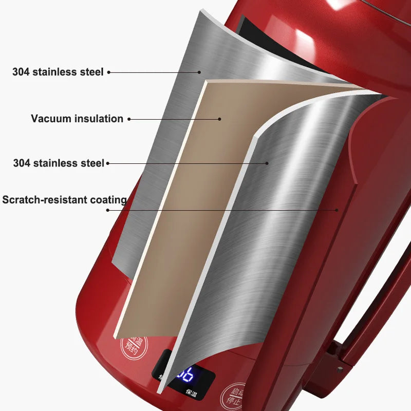 New LED Digital Display Electric Kettle Portable Portable Heat Preservation Electric Kettle Travel Home 1L Boiling Water Cup