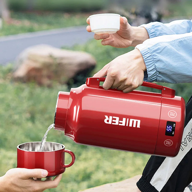 New LED Digital Display Electric Kettle Portable Portable Heat Preservation Electric Kettle Travel Home 1L Boiling Water Cup