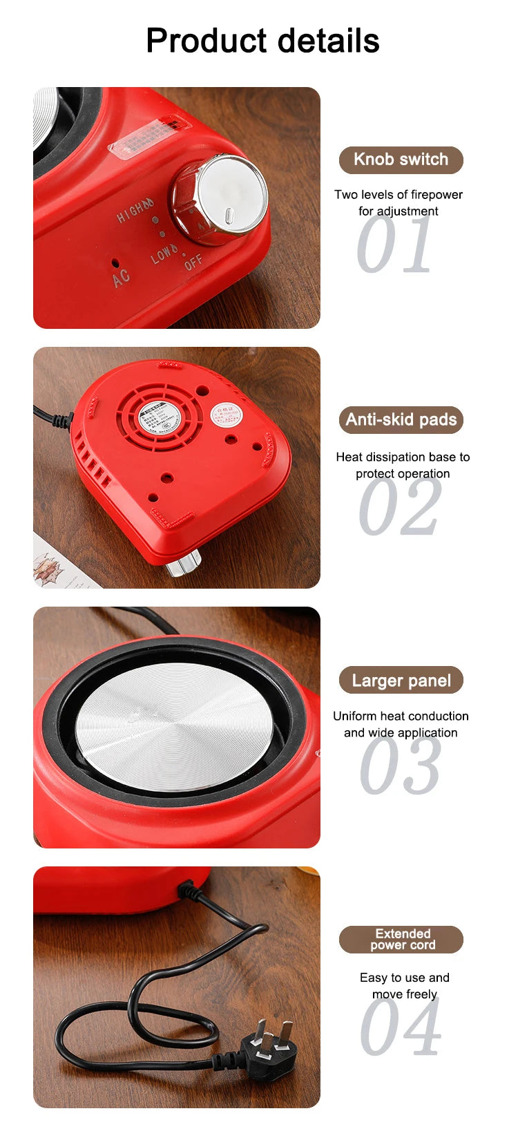 Electric Heating Furnace Household Mini Single Disc Burner Water Heater Boiler Induction Cooker Portable Hot Plate Kitchen Stove