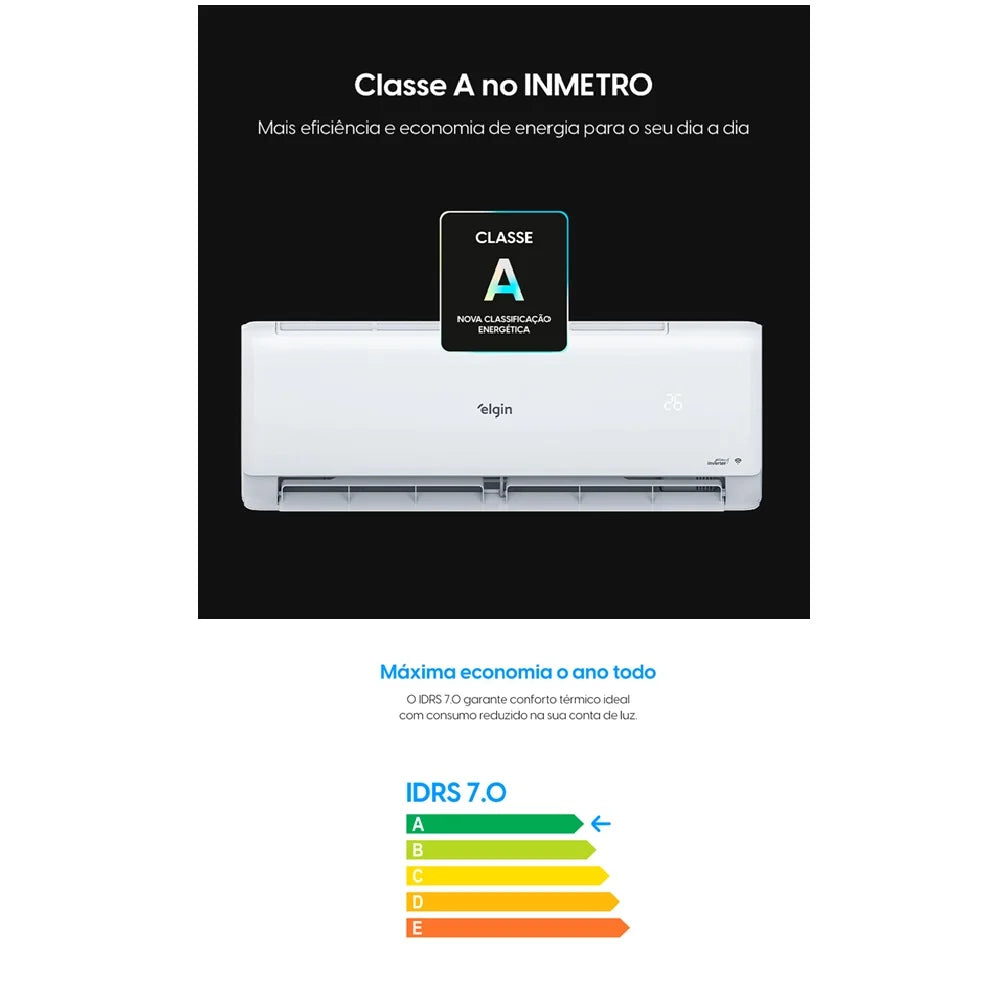 Elgin 9,000 BTU ECO Inverter III Wi‑Fi Cooling Air Conditioner 220V