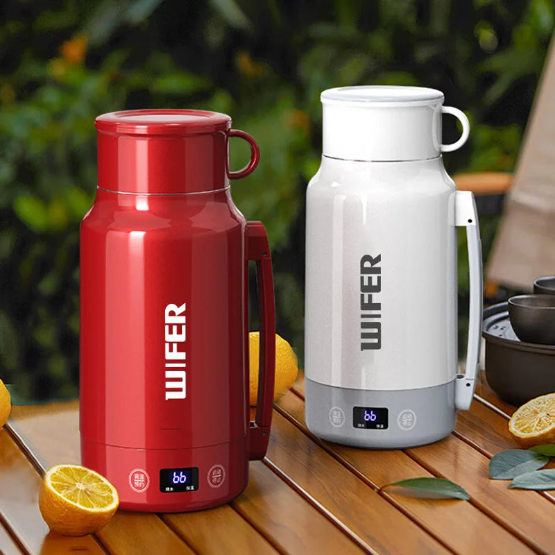 New LED Digital Display Electric Kettle Portable Portable Heat Preservation Electric Kettle Travel Home 1L Boiling Water Cup
