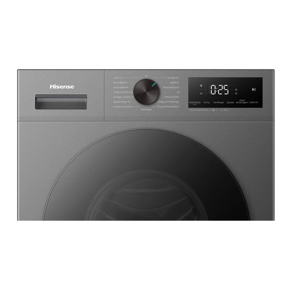 HISENSE WASH AND DRY WD1I1141BT1 COMPACT FIT AND FUNCTION STEAM INVERTER TITANIUM