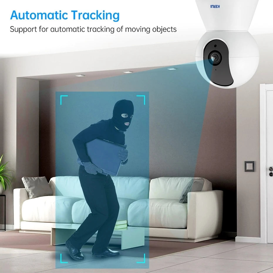 KERUI 5MP 8MP 4K HD WiFi IP Camera Indoor Wireless Security Home CCTV Surveillance Camera Works With Tuya Smart Auto Tracking