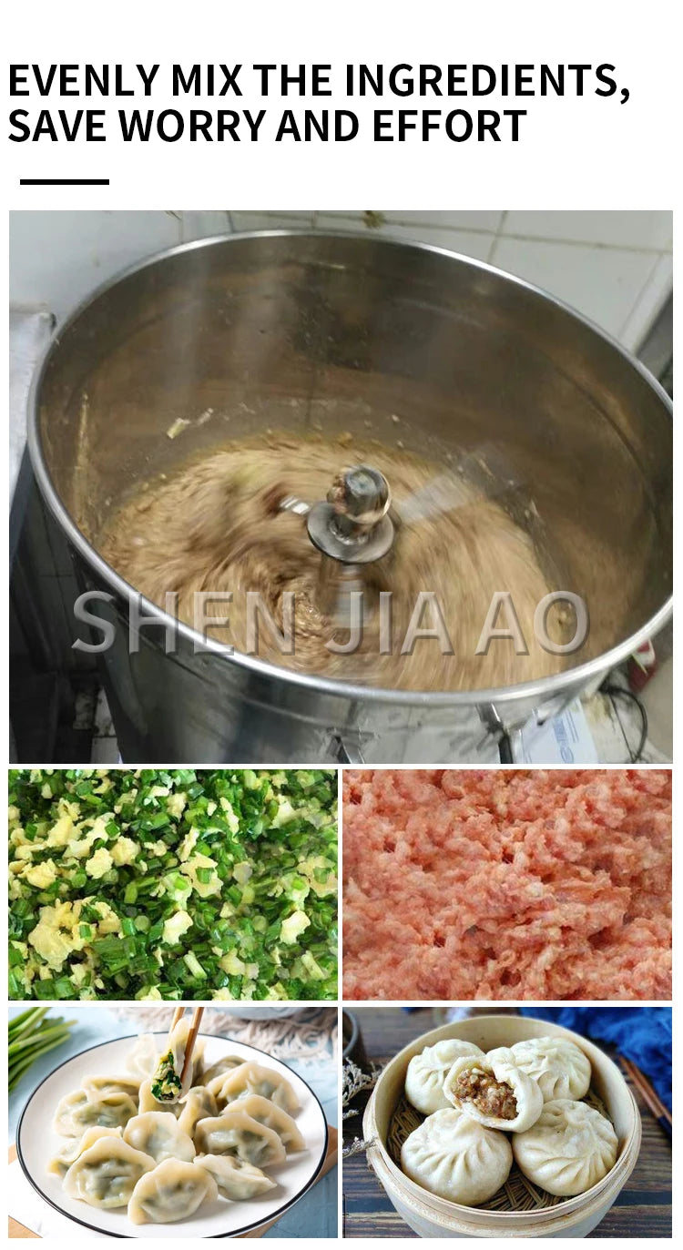 2.5-7.5kg Multifunctional Meat Mixing Machine Mixer Commercial Vegetable Stuffing Sausage Food Mixer Noodle Mixing and Stuffing
