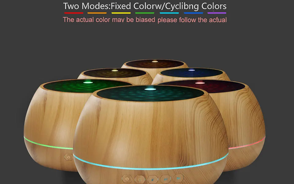 THANKSHARE 1000 ML Humidifier Aroma Diffuser Ultrasonic Air Essential Oil Humidificador 7 Color LED Light  Aromatherapy For Home
