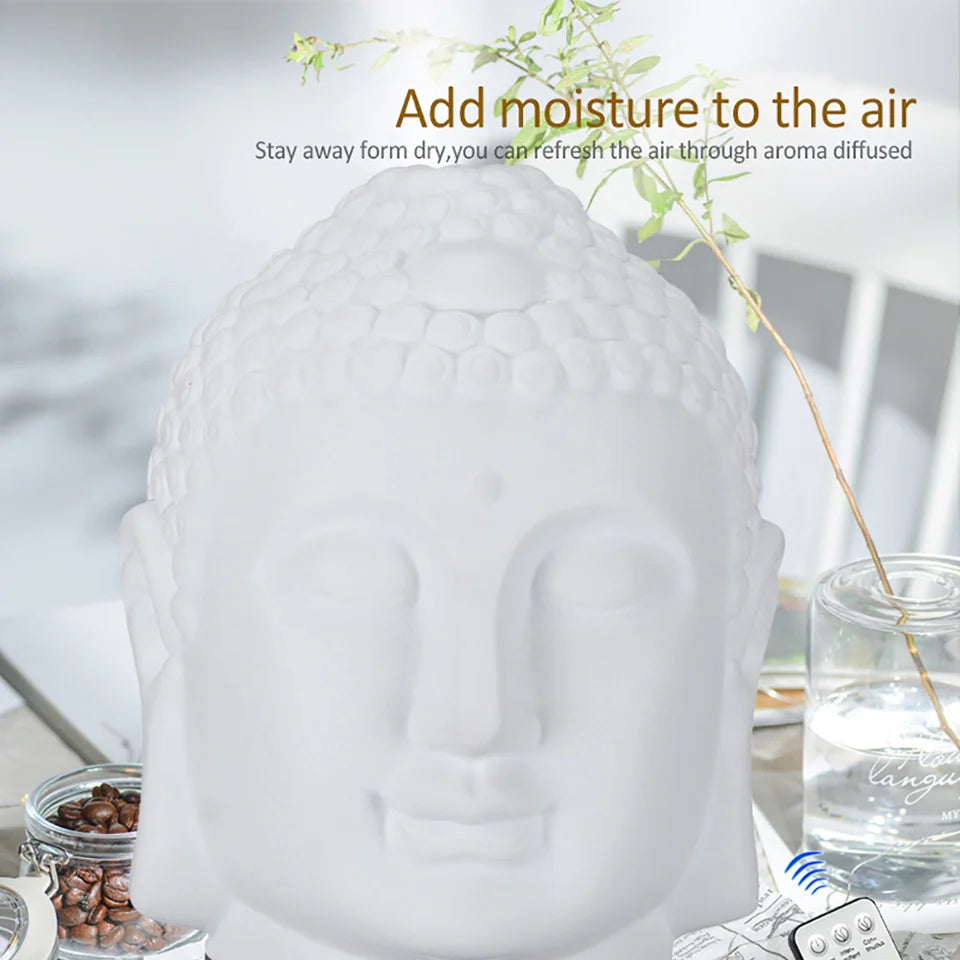 Wifi Control Air Humidifier Aroma Essential Oil Diffuser 7 Colors LED Night Light Cool Buddha Mist Maker Aromatherapy For Home