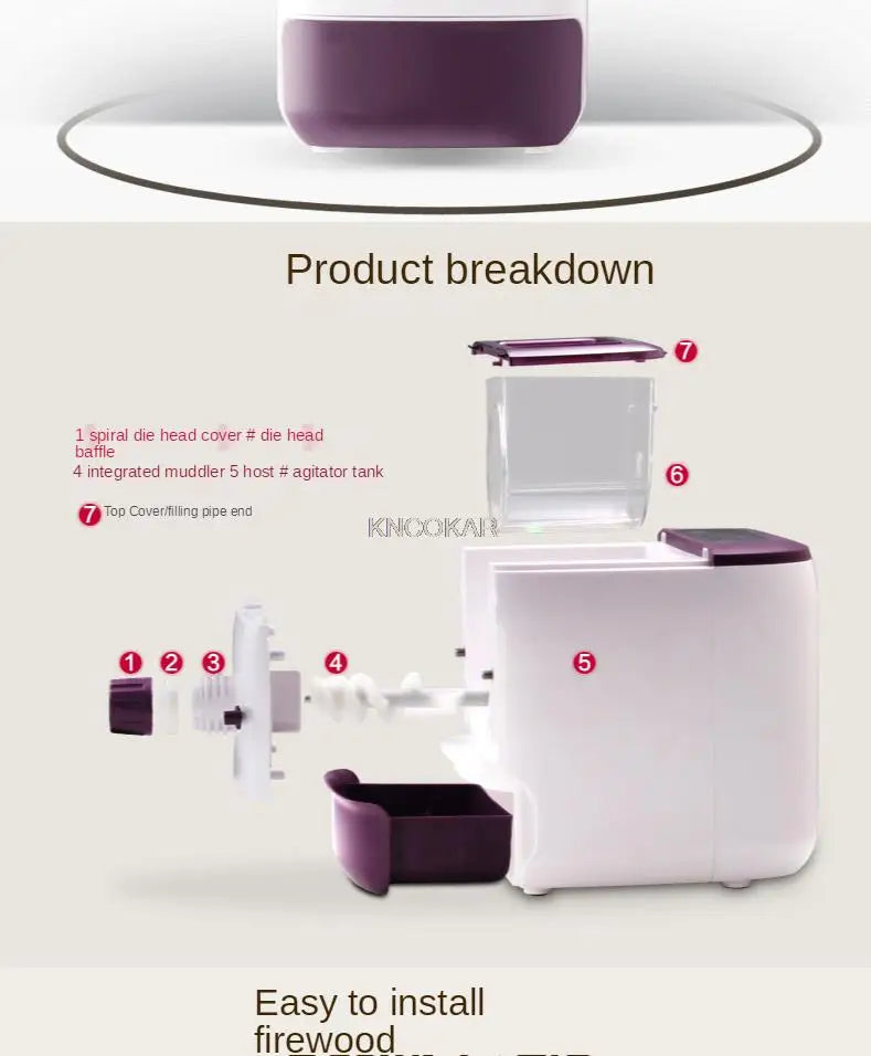 7 Moulds Automatic Electric Pasta Machine DIY Vegetables Noodle Maker Dumpling Shell Maker 220V