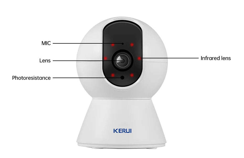 KERUI 5MP 8MP 4K HD WiFi IP Camera Indoor Wireless Security Home CCTV Surveillance Camera Works With Tuya Smart Auto Tracking