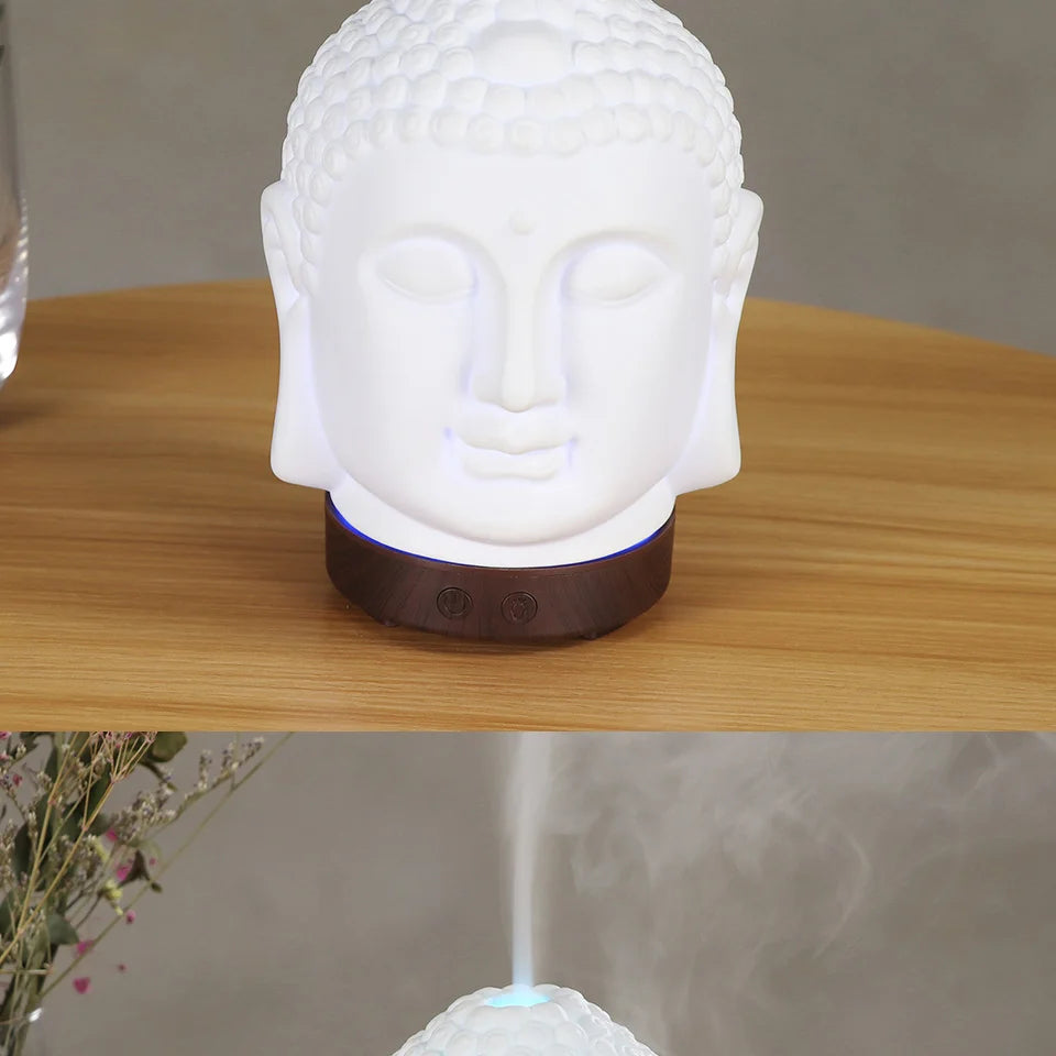 Wifi Control Air Humidifier Aroma Essential Oil Diffuser 7 Colors LED Night Light Cool Buddha Mist Maker Aromatherapy For Home