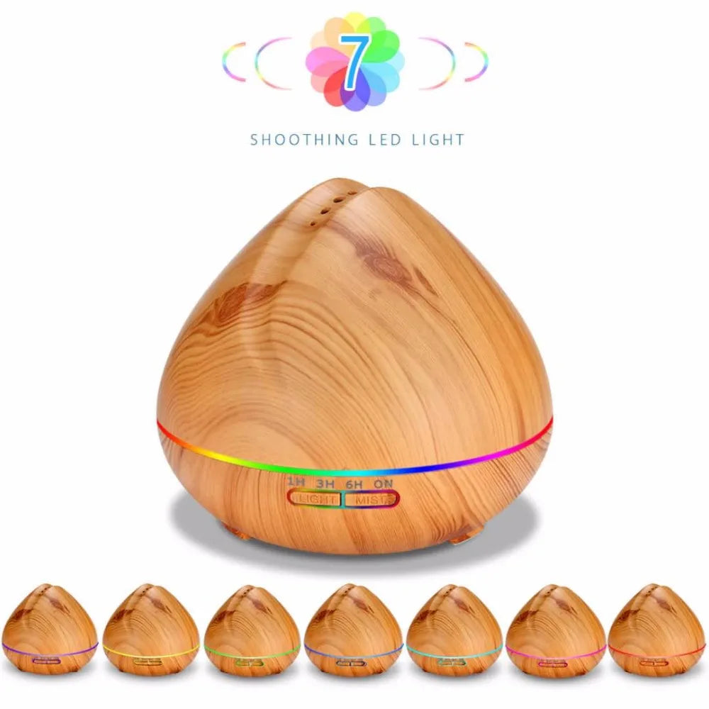 Remote Control Humidifier Essential Oil Diffuser With 7 Color LED Humidificador 300ml 500ml Ultrasonic Aroma Diffuser For Home