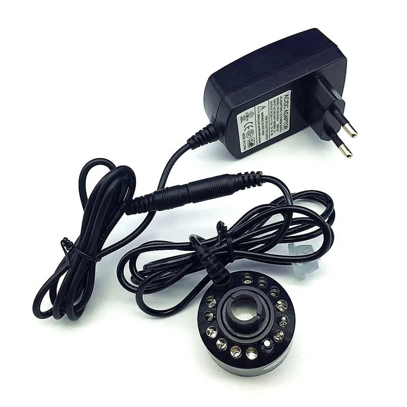12 LED AC 100-240V Industrial Incubator humidifier Nebulizer Smoke Machine Drinking Fountains Pond Ultrasonic Mist Maker
