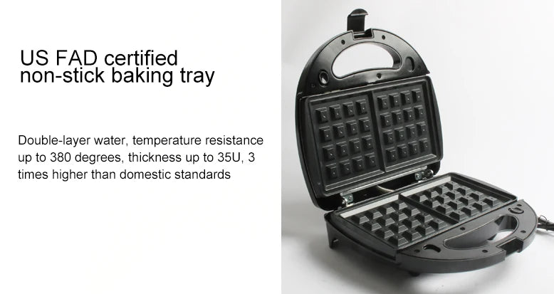 DMWD 3in1 Electric Mini Egg Waffle Sandwich Maker Grilling Plates Breakfast Baking Machine Panini Toaster Bread Frying Pan EU