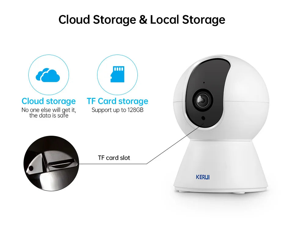 KERUI 5MP 8MP 4K HD WiFi IP Camera Indoor Wireless Security Home CCTV Surveillance Camera Works With Tuya Smart Auto Tracking