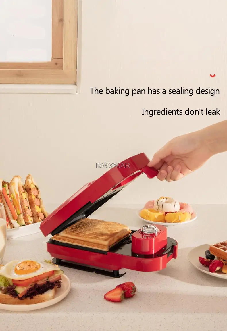 220V Electric Sandwich Maker Waffle Maker Timed Toaster Baking Multifunctional Breakfast Machine takoyaki Pancake Sandwichera