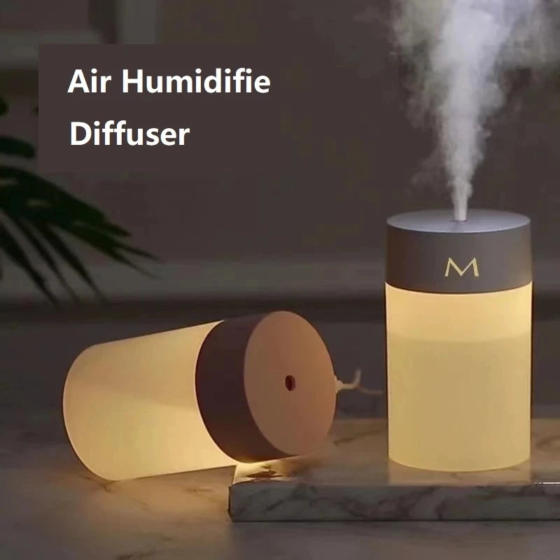 260ML Air Humidifier Ultrasonic Mini Aromatherapy Diffuser Portable Sprayer USB Essential Oil Atomizer LED Lamp for Home Car