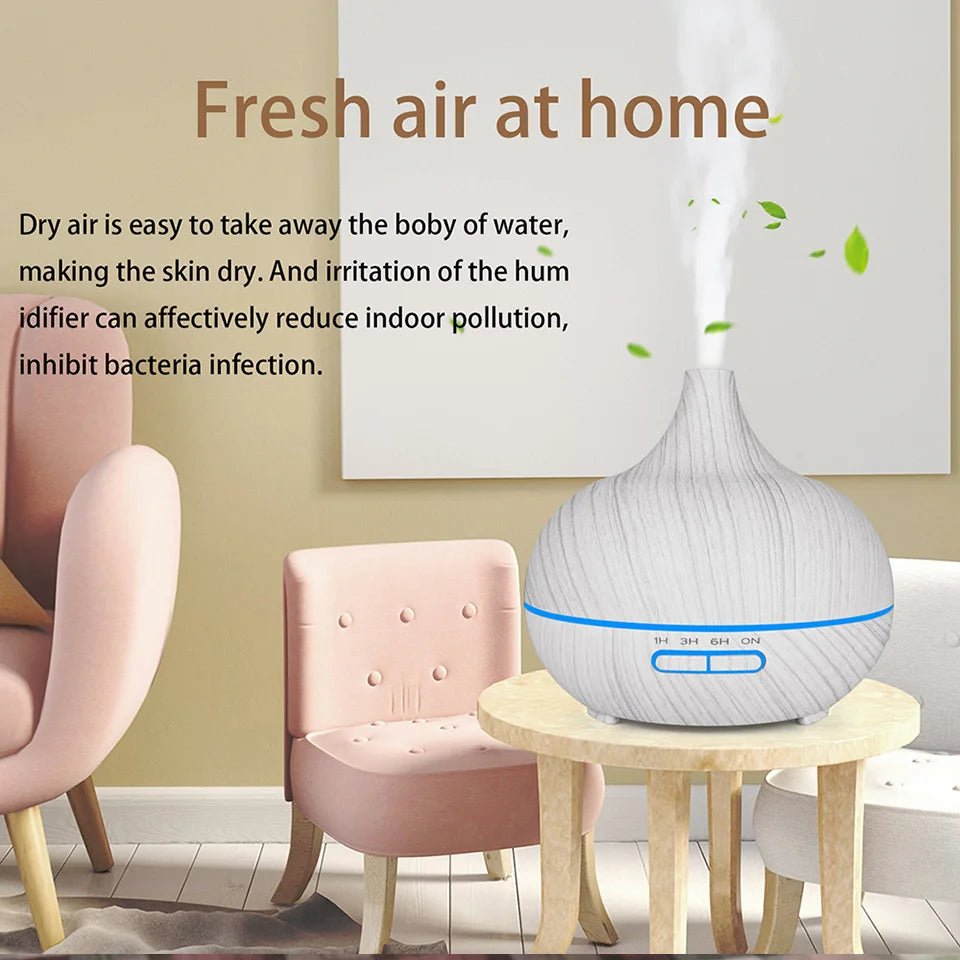 Remote Control Humidifier Essential Oil Diffuser With 7 Color LED Humidificador 300ml 500ml Ultrasonic Aroma Diffuser For Home
