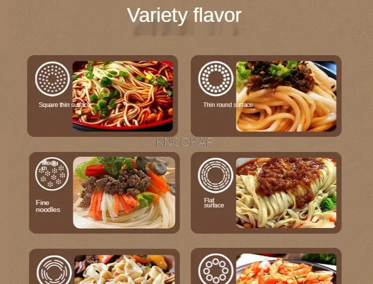 7 Moulds Automatic Electric Pasta Machine DIY Vegetables Noodle Maker Dumpling Shell Maker 220V