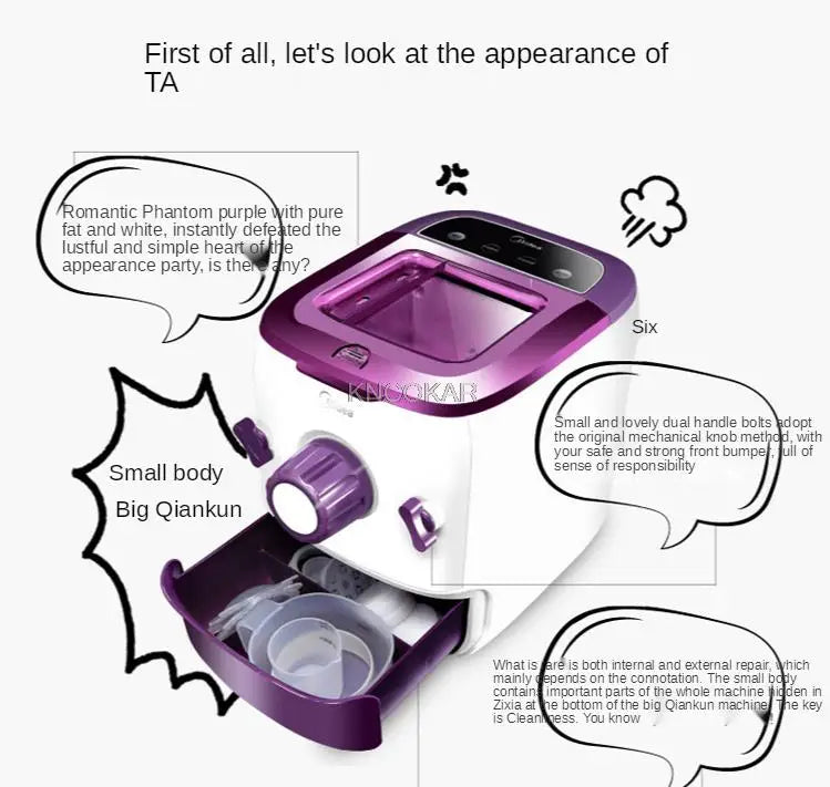 7 Moulds Automatic Electric Pasta Machine DIY Vegetables Noodle Maker Dumpling Shell Maker 220V