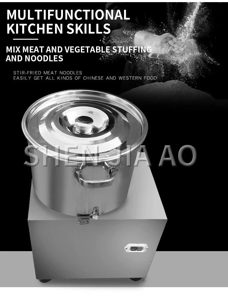 2.5-7.5kg Multifunctional Meat Mixing Machine Mixer Commercial Vegetable Stuffing Sausage Food Mixer Noodle Mixing and Stuffing
