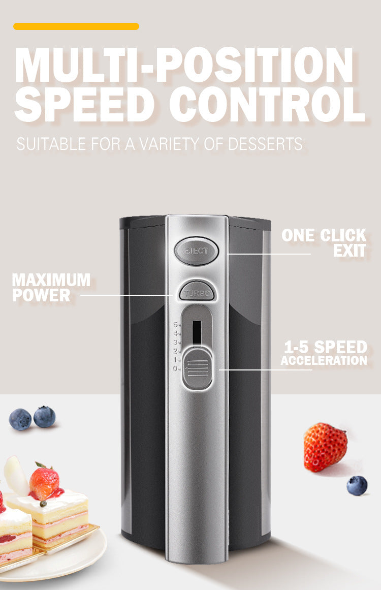 New 3 in 1 Multifunctional Handheld Mixer Household Portable Electric Milk Frother Small Food Processor Cake Baking Dough Mixer
