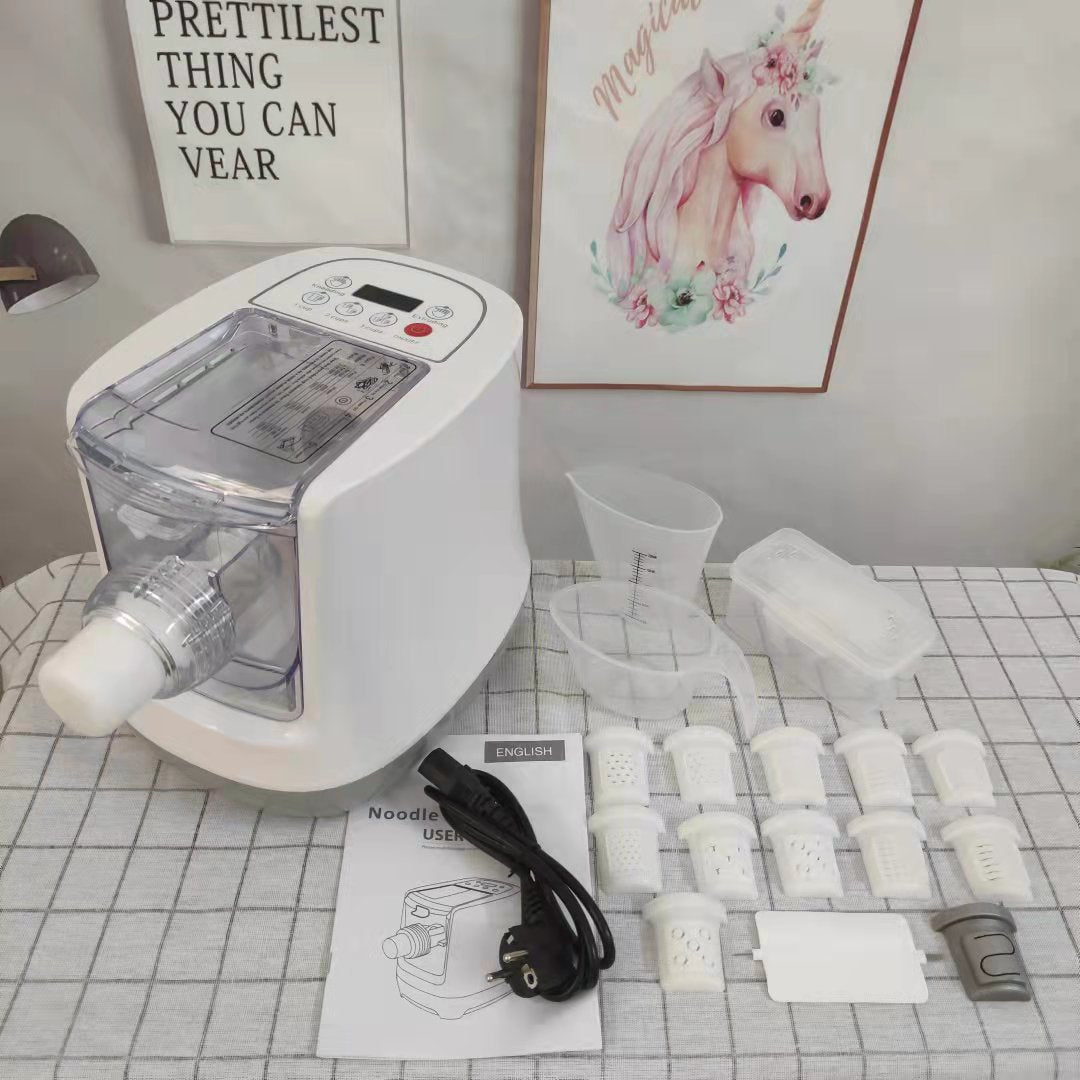 110V 220V Electric Noodle Maker Automatic Household Noodles Making Machine With English Panel 13 Moulds Nozzle