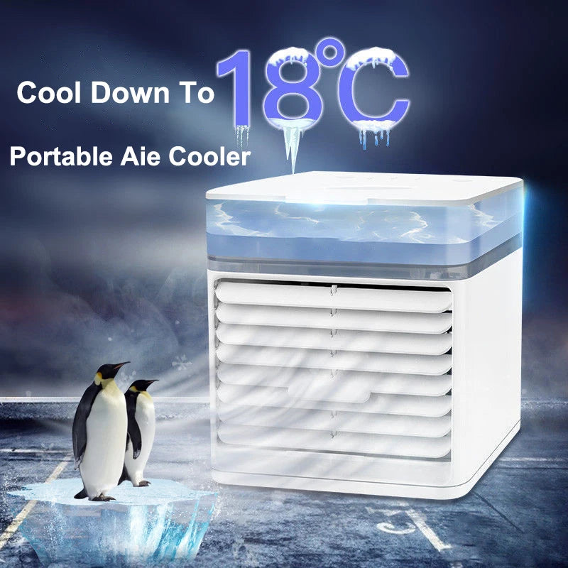 Newly Upgraded Portable Air Conditioner USB Refrigeration Fan with Ultraviolet Germicidal Lamp Desktop Car Air Cooler Hot Sale
