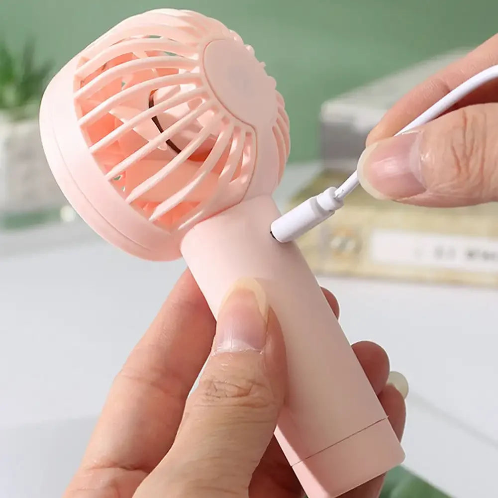 Mini Portable Fans Handheld USB Rechargeable Fan Mini Desktop Air Cooler Outdoor Fan Cooling Travel Hand Fans Ventilation Fan