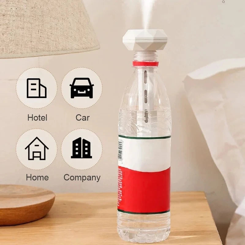 Mini Portable Ultrasonic Humidifier with LED Lamp USB Aroma Diffuser Car Air Purifier Anion Mist Maker Home Romantic Atmosphere