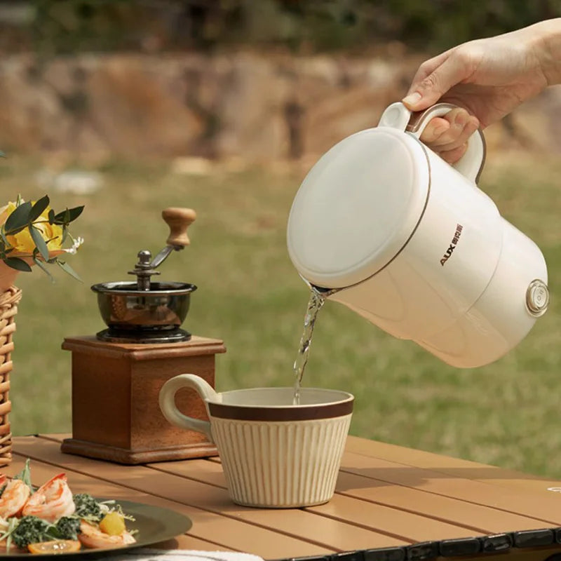 800ml Foldable Electric Kettle, Portable Cooking Pot, Multi Stove Travel Kettle, Tea Pot, Heating Cup, 304 Stainless Steel Slow