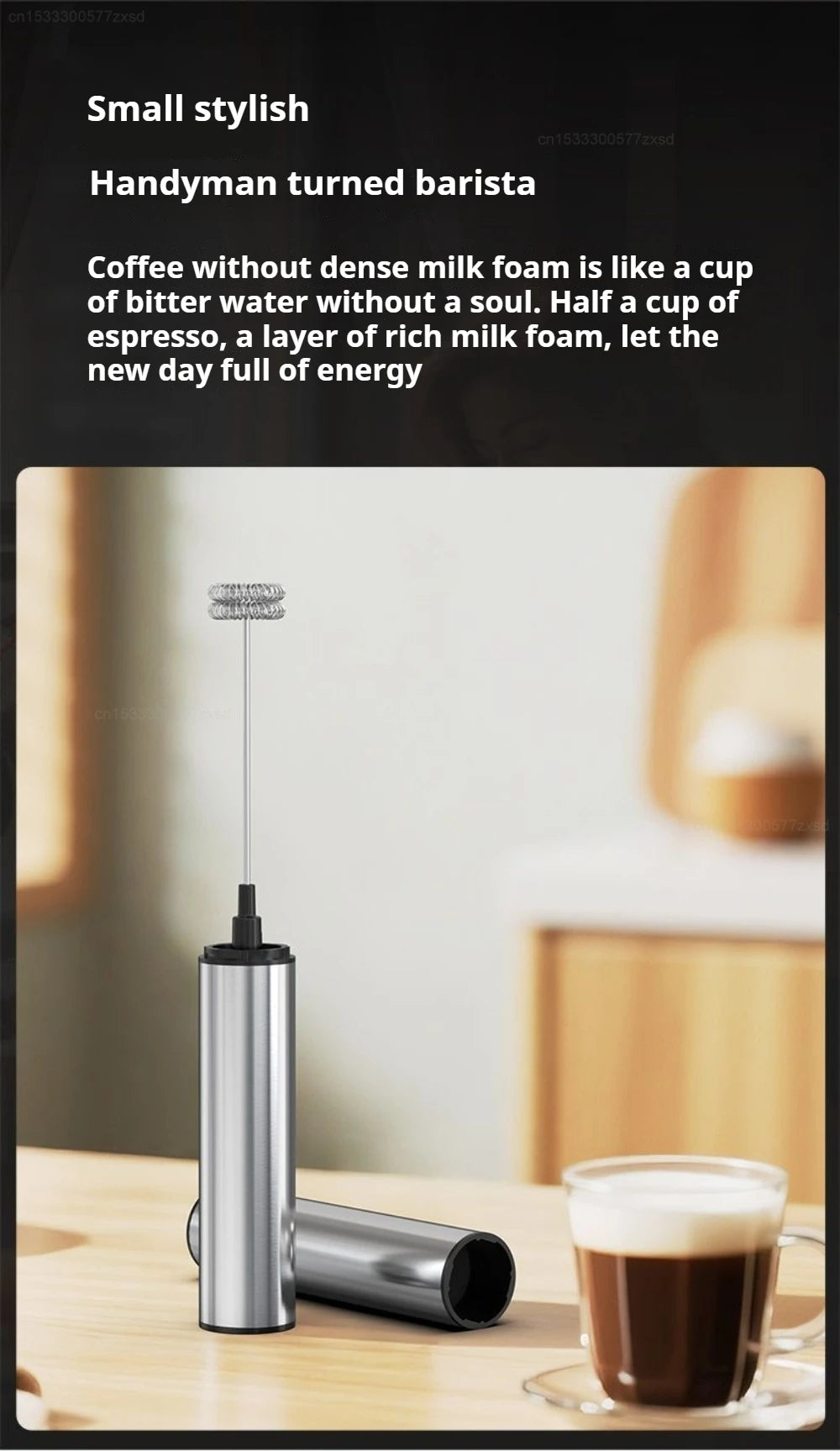 New Electric Milk Frother Household 3 Speeds Rechargeable Coffee Blender Covered Storage for Milk Drink Coffee Cooking Tool