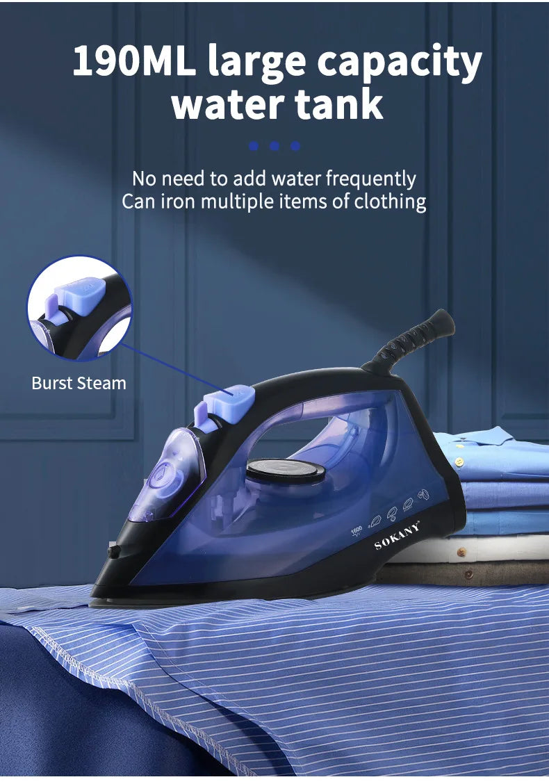 2 in 1Portable hand high voltage electric clothes standing steam iron ABS plastic