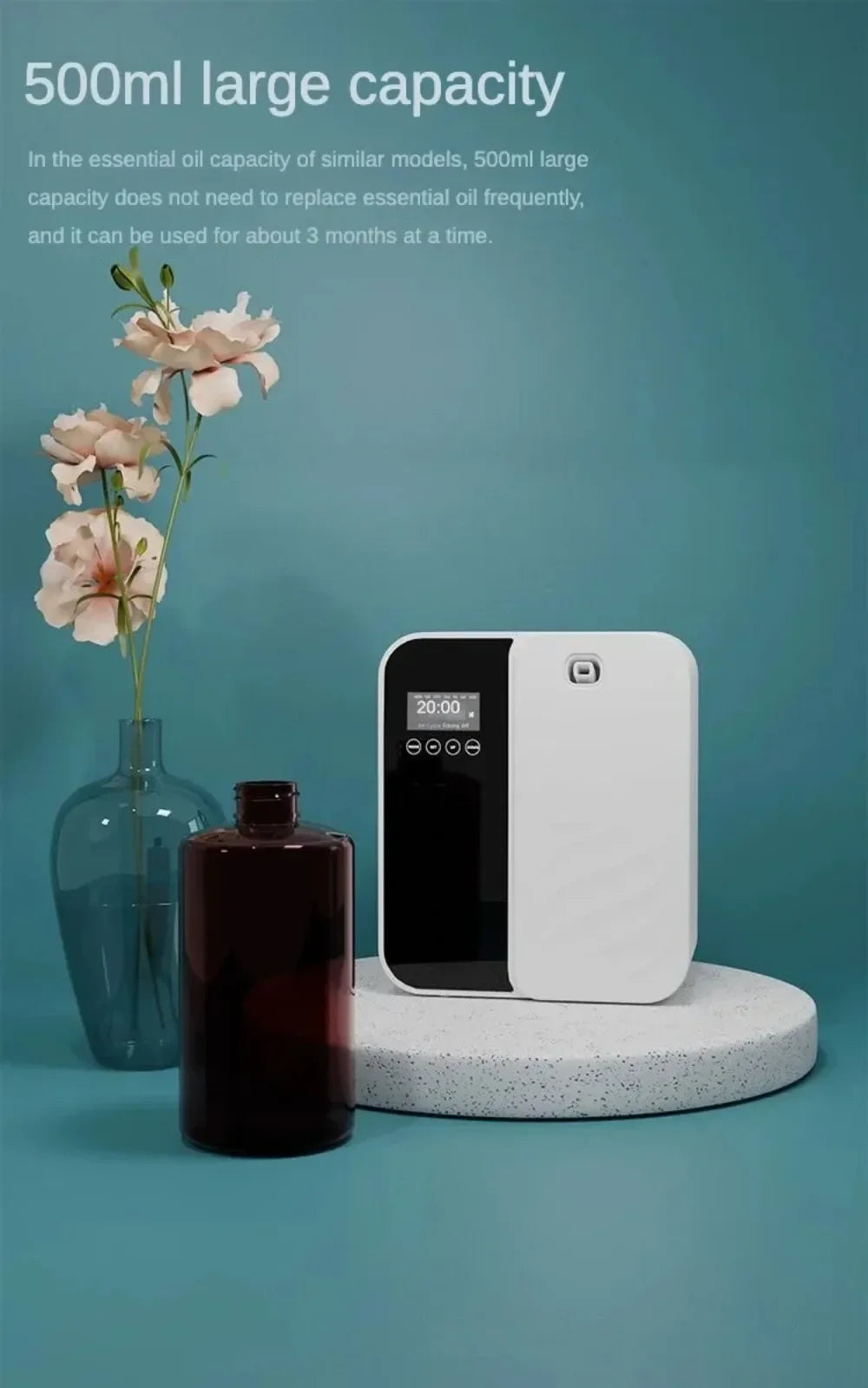 1000m³ Electric Smell Distributor Bluetooth Wall Mounted Fragrance Diffuser Professional Aroma Diffuser Electric Smell for Home