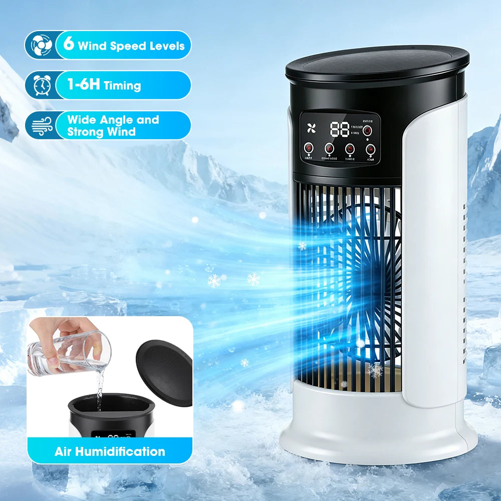 USB Mini Portable Air Conditioner Cooler Fan Water Cooling Air Conditioning for Home Office - Compact Air Cooler