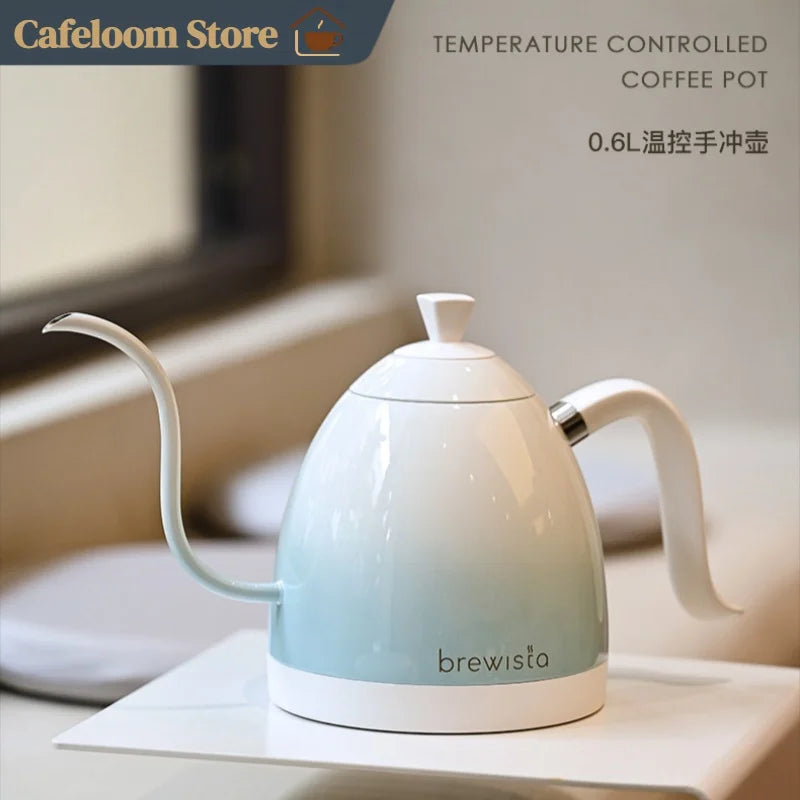 Brewista Pro Gradient Color Coffee Pot Stainless Steel Temperature Controlled 0.6l Thin Spout Gooseneck Pour Over Water Kettle