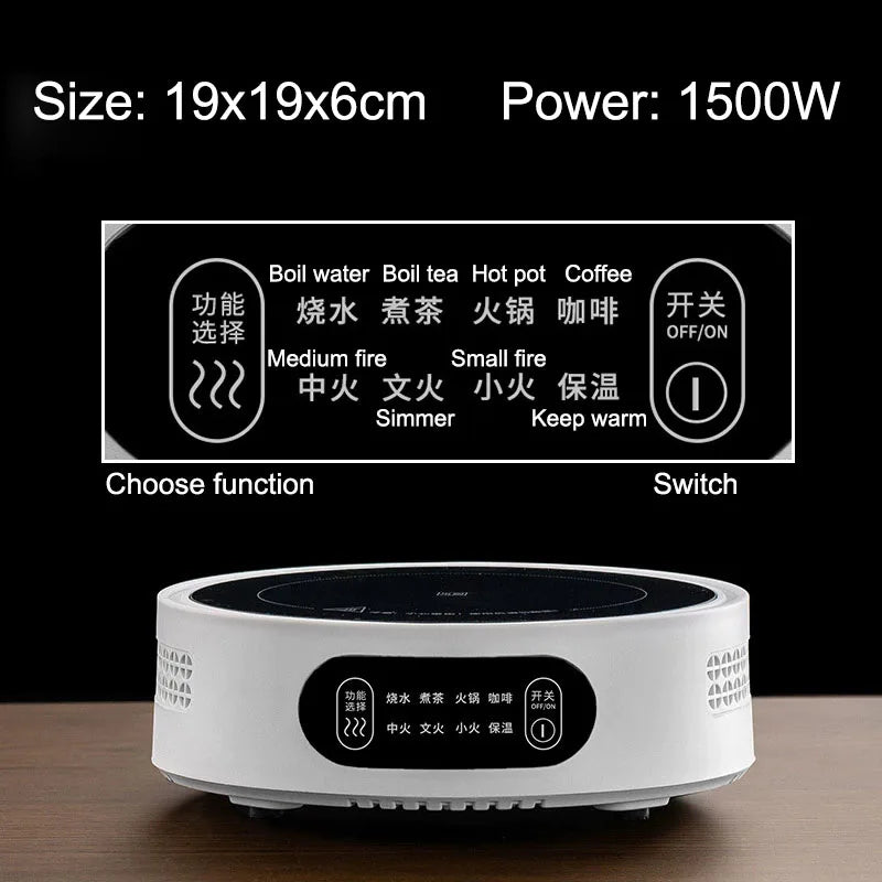 1200W Electric Stove Portable Ceramic Hob Heating Furnace Coffee Milk Brewer Hotplate Single-burner Induction cooktop Tea Warmer