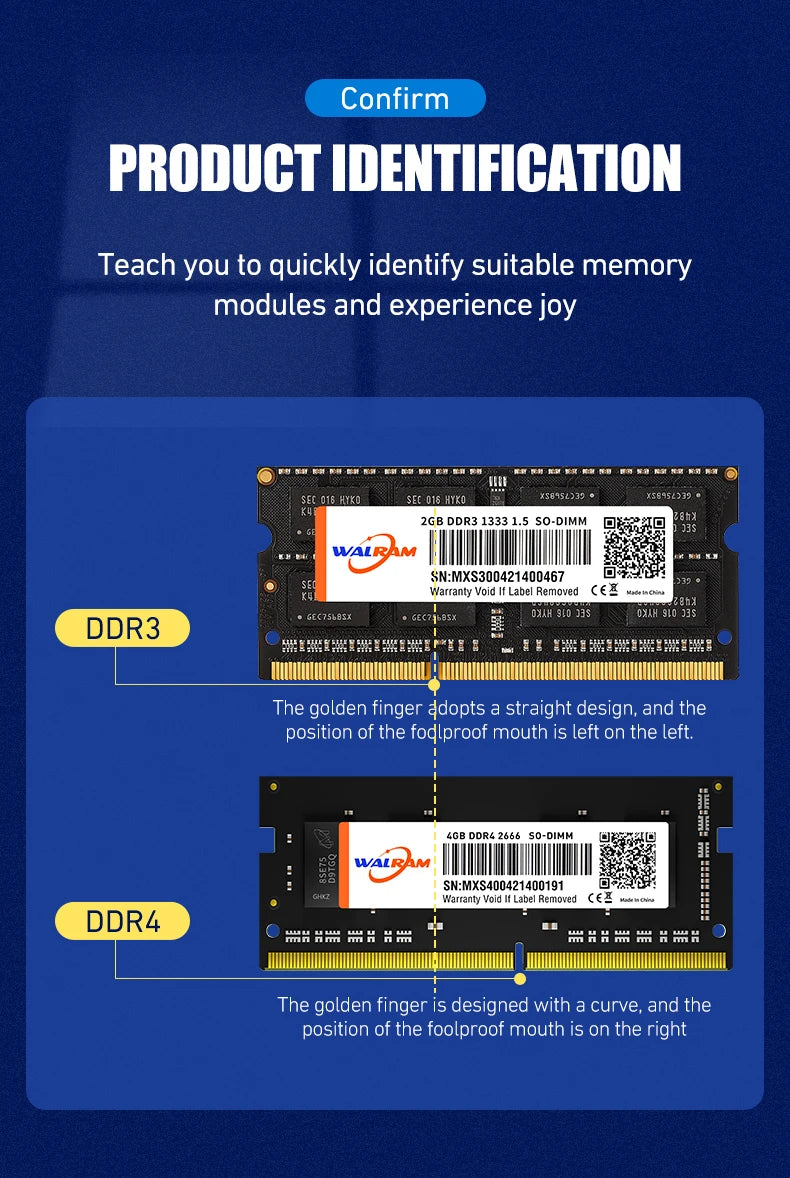 WALRAM Ram Memory DDR4 DDR3 4GB 8GB 16G laptop Memoria Ram 1600 1333 1866 MHz Ram DDR3L 2133 2400 2666MHz ddr4 Notebook Memory