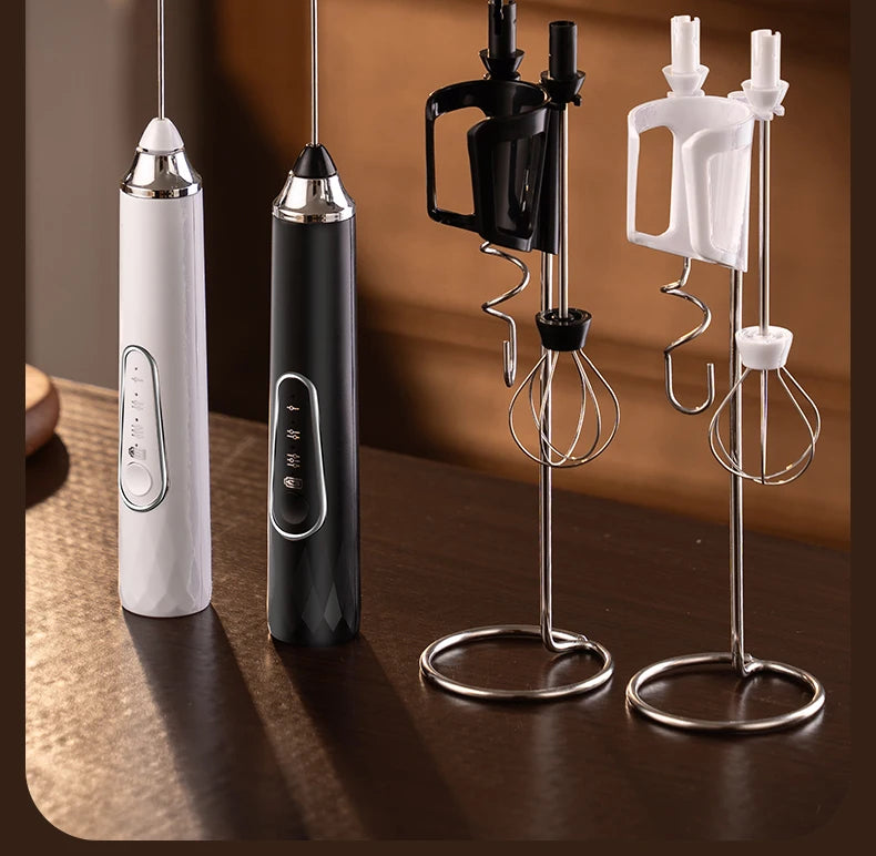 Milk Frother Wand Coffee Frother Handheld Foam Maker For Latte Rechargeable Electric Milk Frother Handheld Drink Mixer Gift Idea