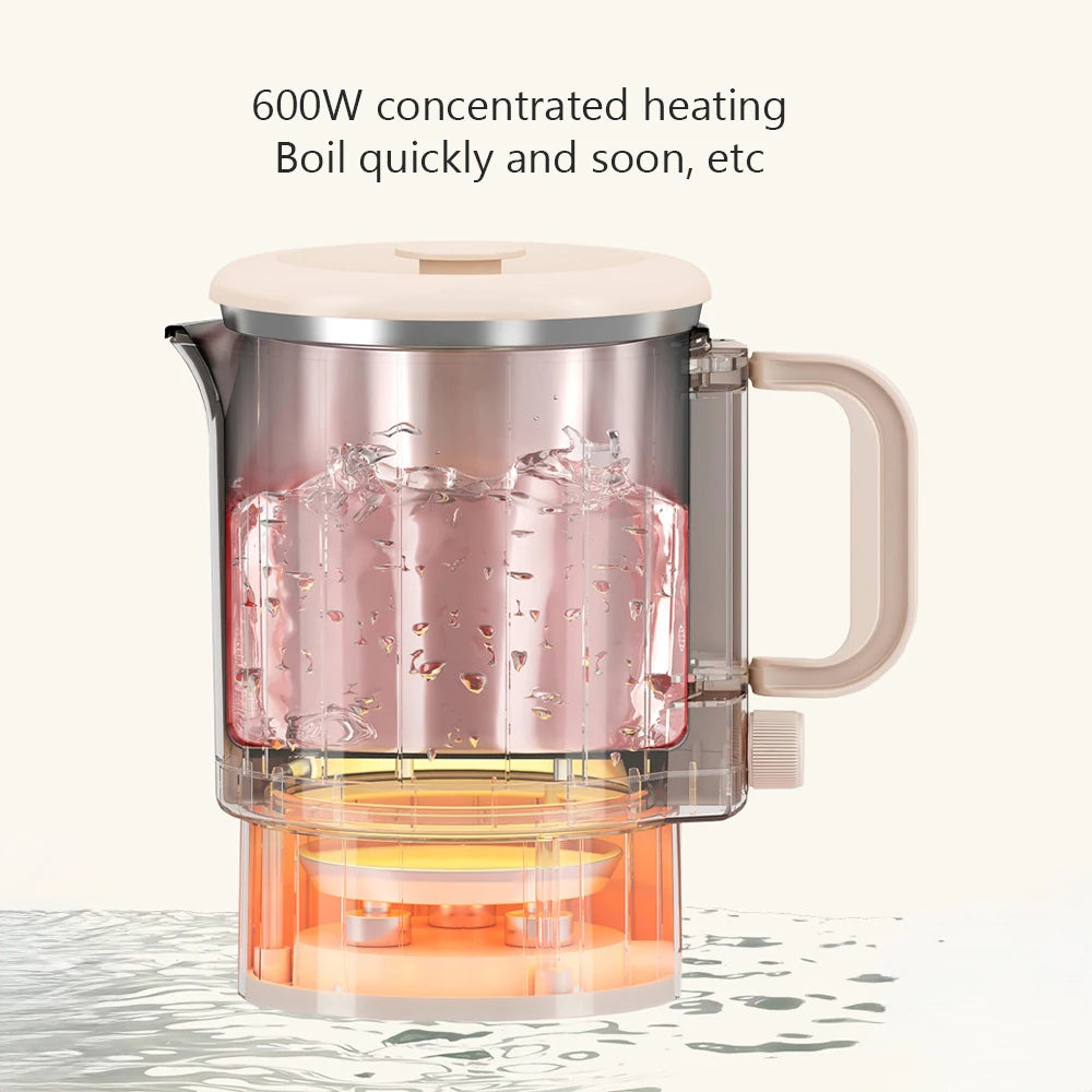 New 800ml Small Portable Electric Kettle Foldable 3 in 1 Multifunctional Travel Electric Kettle Household Rice Cooker Hot Pot