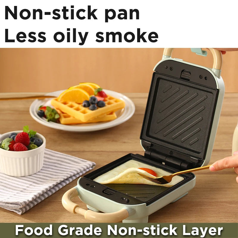 Mini Sandwich Maker Breakfast Machine Multi Cooker Electric Toaster Oven Hot Plate Bread Pancake Waffle Donut Maker for Kitchen