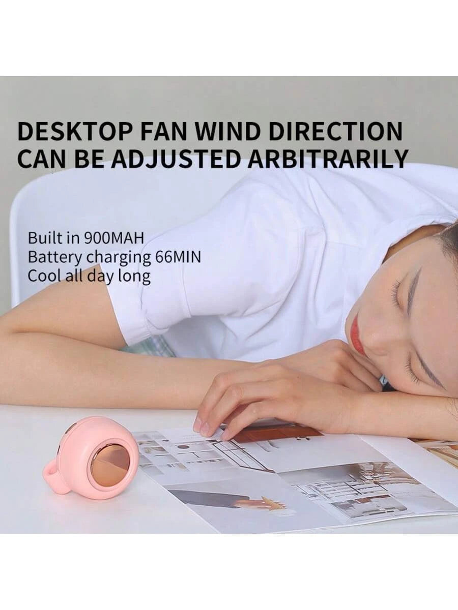 Mini Clip On Outdoor Hanging Neck Fan Suitable For Shirts And Waist, Portable Small Bladeless Fan, 3-speed 360 ° Surround Wind S