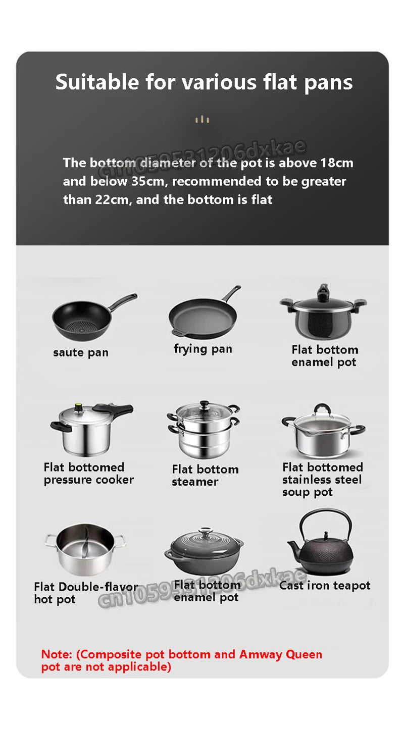 5000W High-power Commercial Desktop Induction Cooker Portable Induction Cooker Household Kitchen Canteen Milk Tea Shop