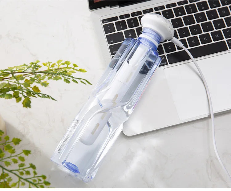USB Mini Ultrasonic H2O Air Humidifier LED Lamp USB Water Bottler Cup Car Purifier Anion Mist Maker with Cool Light for Office
