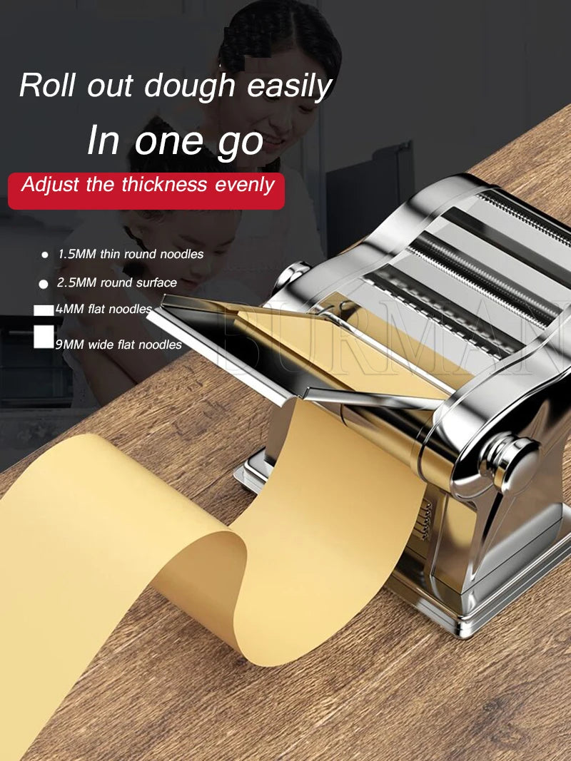 Electric Noodle Dumpling Wrapper Maker Machine Pasta Noodle Machine Commercial Household Stainless Steel Noodle Press Machine