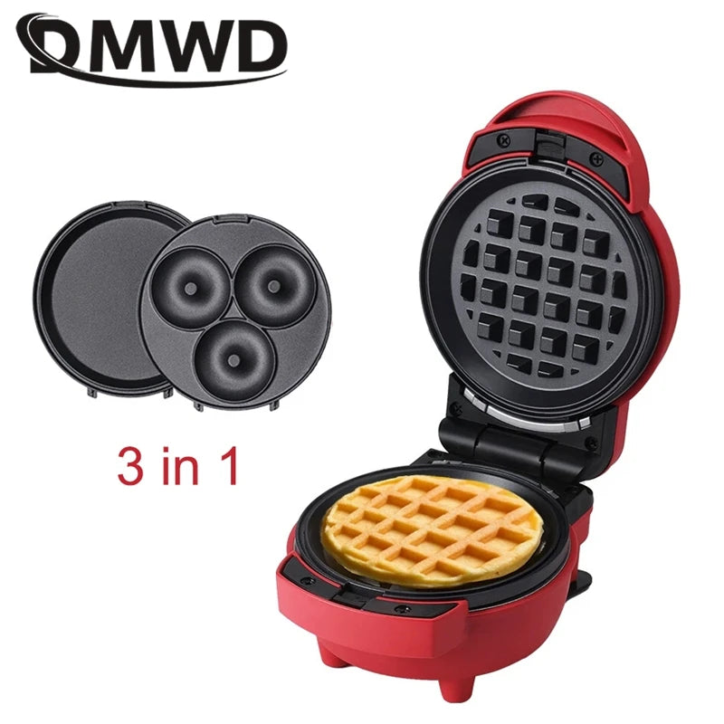 110V/220V Multifunctional Waffle cake maker Non-stick Skillet Mini Omelette Egg burger maker Donut Baker Double-side heating