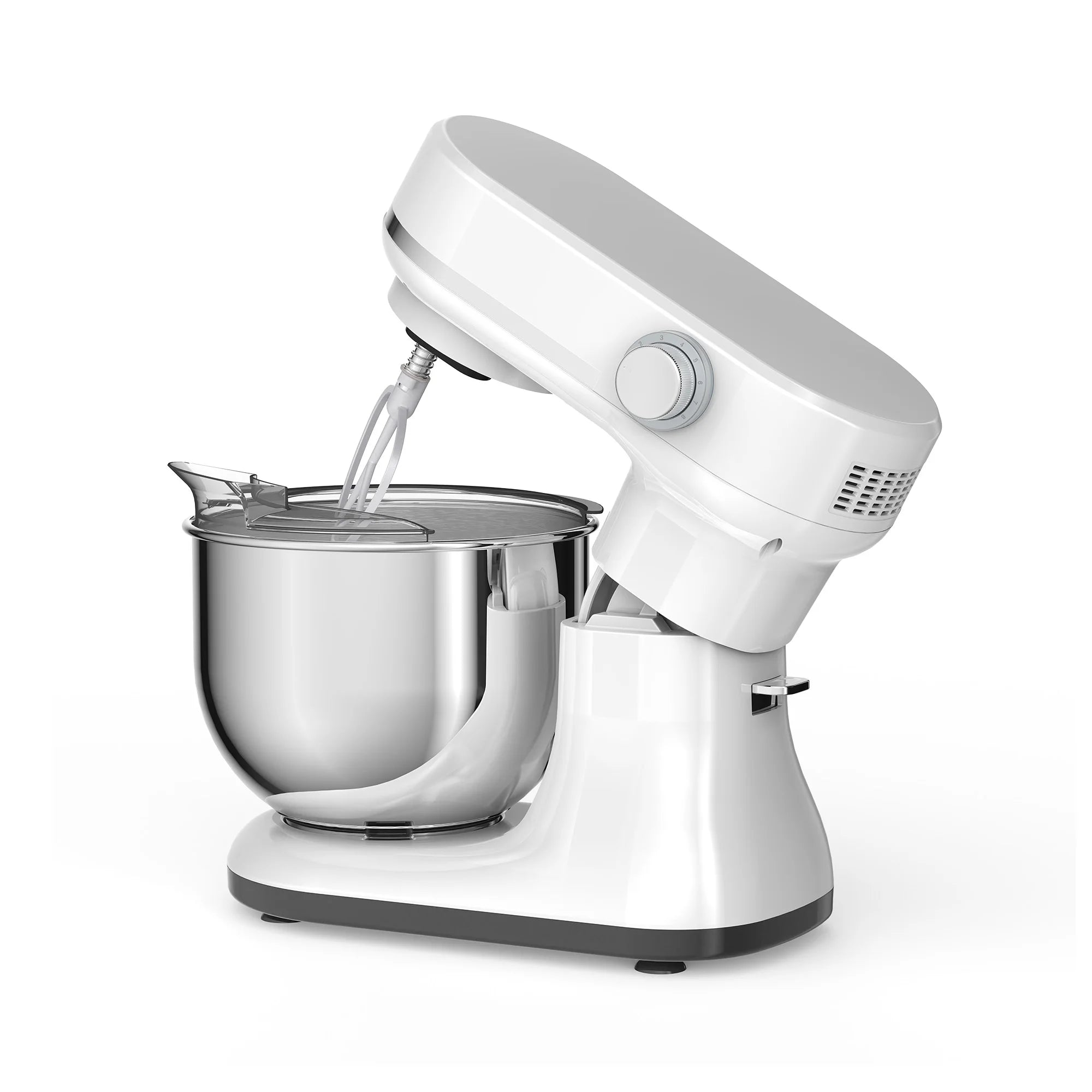 BioloMix 5.5L&4L double bowl Electric Food Mixer,8 Speeds Stand Mixer for Daily Use with Egg Whisk,Dough Hook,Flat Beater
