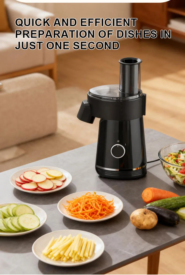 6-in-1 Electric Vegetable Chopper – 200W Multifunctional Food Processor for Slicing, Dicing  Compact & Easy Clean Home/Kitchen